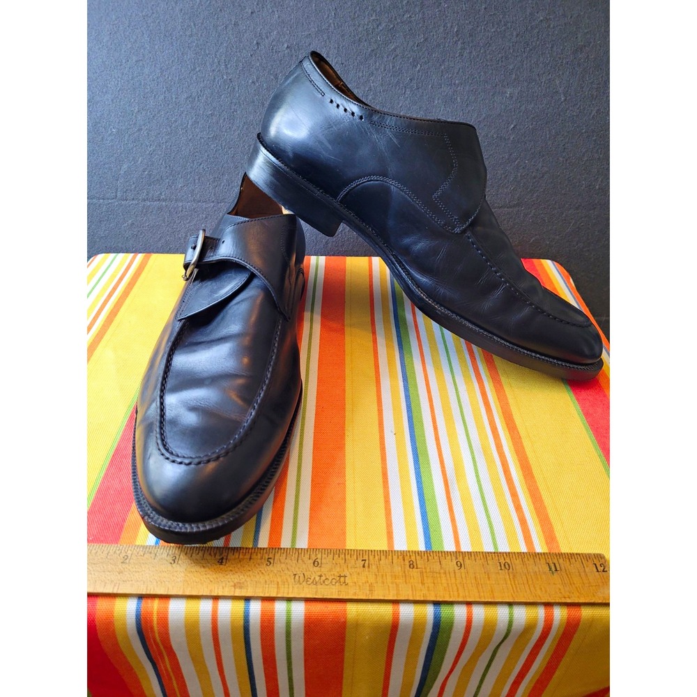 Johnston & Murphy Signature Series Men's Black Leather Monk Strap US 12 M